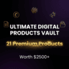 digital products bundle - Ultimate Vault with 21+ Canva templates and AI prompts