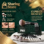 Premium BH Studio Pro 13 Piece Professional Makeup Brush Set