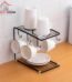 Black Metal Mug Stand with Hanging Hooks for Kitchen