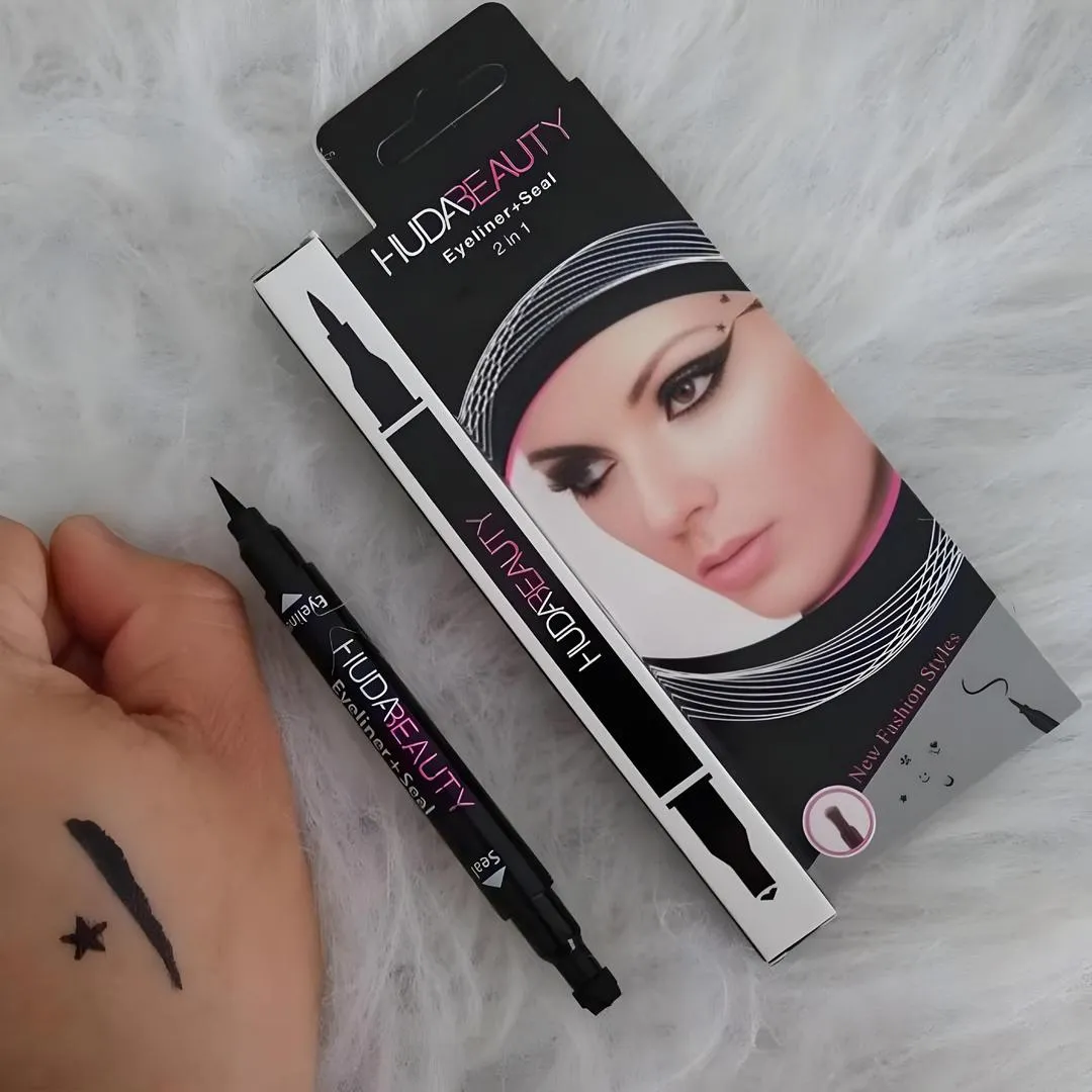 2 in 1 Eyeliner & Stamp Black Marker Pen
