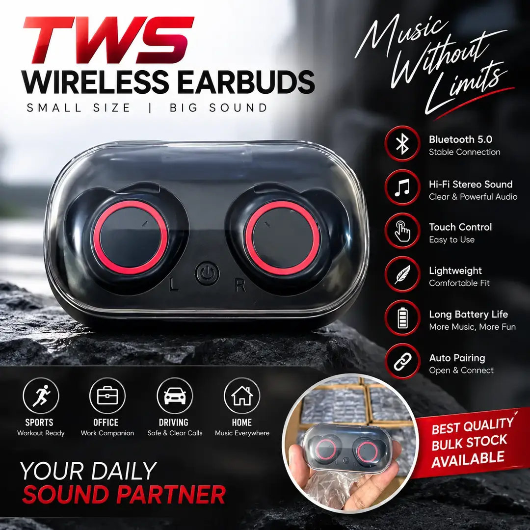 R4 Wireless Earbuds Bluetooth All Device Connect
