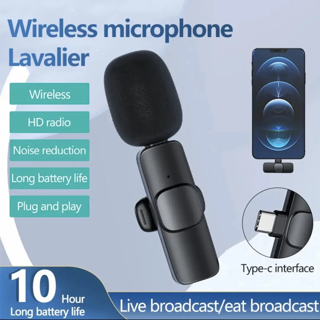 K8 Type-C Wireless Microphone with Noise Reduction 20m Range