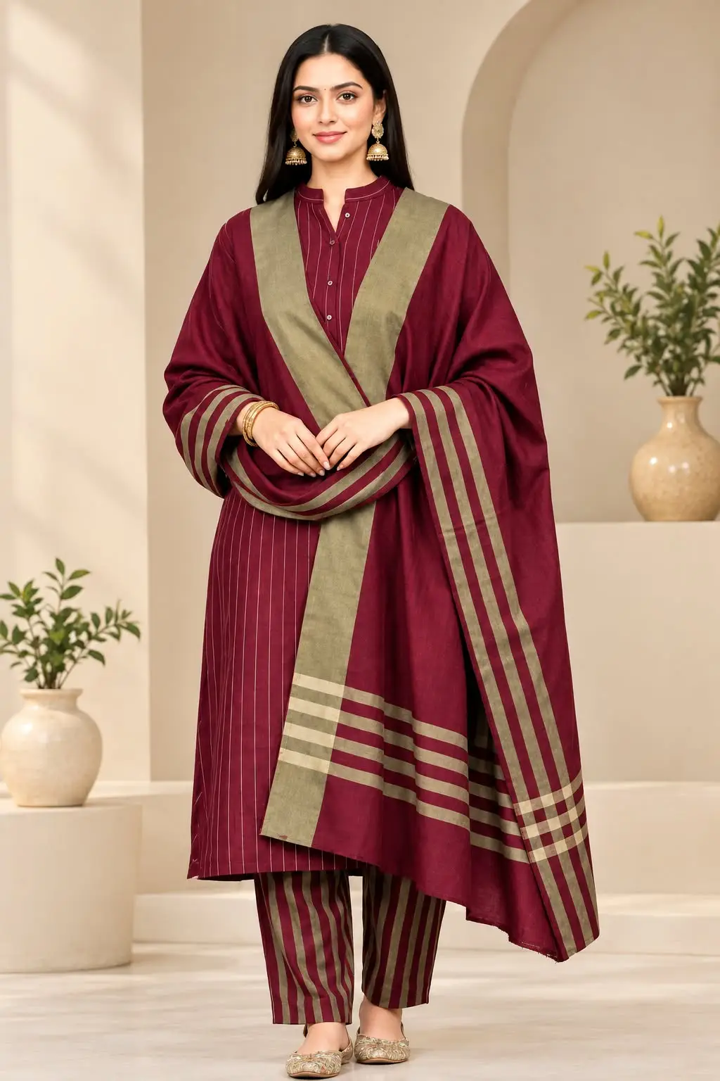 Winter Collection 3 Pcs Women's Unstitched Khader Suit